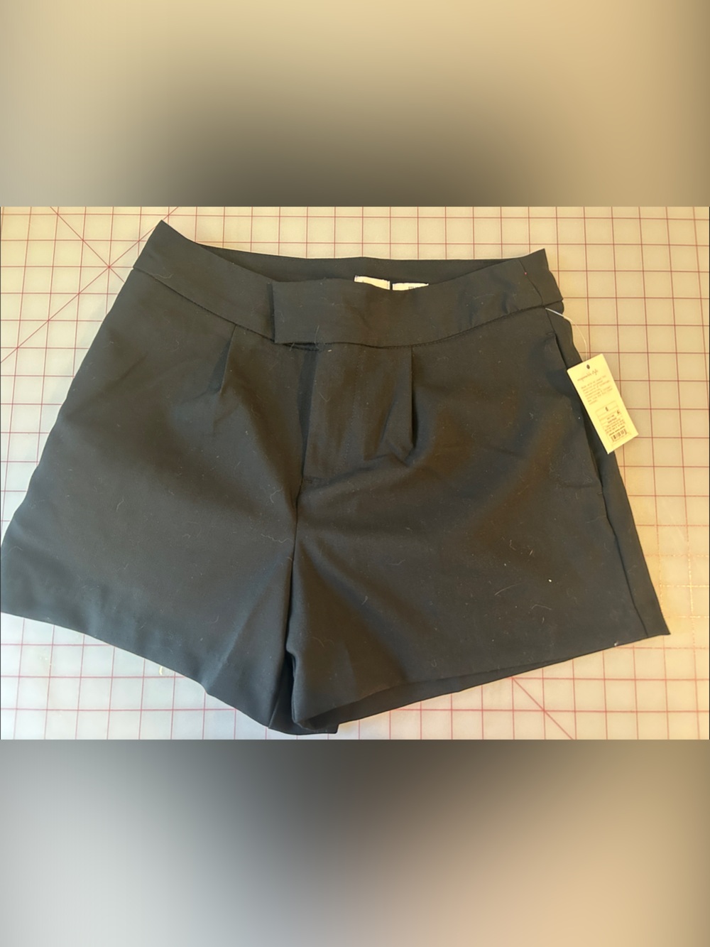 Women's Black High-Waist Tailored Shorts